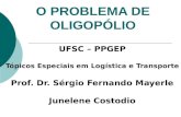 O PROBLEMA DE OLIGOPÓLIO UFSC – PPGEP Tópicos Especiais em Logística e Transporte Prof. Dr. Sérgio Fernando Mayerle Junelene Costodio.