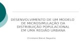 DESENVOLVIMENTO DE UM MODELO DE MICROSIMULAÇÃO DA DISTRIBUIÇÃO POPULACIONAL EM UMA REGIÃO URBANA Christiane Wenck Nogueira.