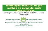 Modelação acústica 3D por malhas de guias-de-onda digitais (GOD) 3D Digital Waveguide Mesh (DWM) Acoustic Modelling Guilherme Camposagrcampos@det.ua.pt.