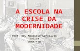 A ESCOLA NA CRISE DA MODERNIDADE Prof. Dr. Maurício Gonçalves Saliba UENP/FIO.