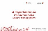 A importância do Conhecimento Smart Management Nuno Miguel Alves 30 Julho 2015.