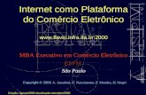 A. Anzaloni, C. Nascimento, F. Mendes, D. Magri MBA Executivo em Comércio Eletrônico1 Internet como Plataforma do Comércio Eletrônico .