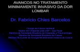 AVANCOS NO TRATAMENTO MINIMAMENTE INVASIVO DA DOR LOMBAR Dr. Fabrício Chies Barcelos Cirurgia da Coluna Vertebral Mestre em Ortopedia pela USP – Sao Paulo.