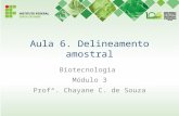 Aula 6. Delineamento amostral Biotecnologia Módulo 3 Profª. Chayane C. de Souza.