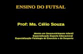 Prof: Ms. Célio Souza Mestre em Desenvolvimento Infantil Especialização Esporte Educacional Especialização Fisiologia do Exercício e do Desporto ENSINO.