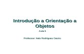 Introdução a Orientação a Objetos Aula 5 Professor: Italo Rodrigues Castro.