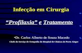 Infecção em Cirurgia “Profilaxia” e Tratamento Dr. Carlos Alberto de Souza Macedo Chefe do Serviço de Ortopedia do Hospital de Clínicas de Porto Alegre.