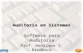 Auditoria em Sistemas Software para Auditoria Prof. Henrique J. Brodbeck.