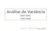 Análise de Variância one-way two-way Notas de aula – Prof Adriano Ferreti Borgatto – 04/08/2014 Por Jeovani Schmitt.