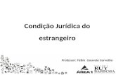 Condição Jurídica do estrangeiro Professor: Fábio Gouveia Carvalho.