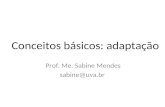 Conceitos básicos: adaptação Prof. Me. Sabine Mendes sabine@uva.br.