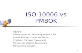 1 ISO 10006 vs PMBOK Equipe: Bruno Edson M. de Albuquerque Filho Bruno Rodrigo Cunha de Abreu Cristiano Campos Cavalcanti Flávio Luiz Martins Fernandes.