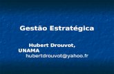 Gestão Estratégica Hubert Drouvot, UNAMA hubertdrouvot@yahoo.fr.