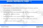 BRASIL REPÚBLICA (1889 – ) AZEITONA AZEITONA DITADURA MILITAR (1964 – 1985) 1 - Antecedentes: Esgotamento do populismo: manifestações de massa, greves,