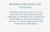 Análise Estrutural do Turismo Análise Estrutural do Turismo consiste em uma observação rigorosa e metódica do campo de abrangência da atividade que auxilia.