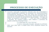 PROCESSO DE EXECUÇÃO Conceito: execução é processo utilizado para dar efetividade à tutela jurisdicional proferida no processo de conhecimento(ou eventualmente.