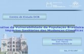 Centro de Estudo DCB Análise da Vulnerabilidade da População Brasileira aos Impactos Sanitários das Mudanças Climáticas Diana Pinheiro Marinho DCB / PMAGS.