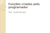 Funções criadas pelo programador Prof. André Renato.