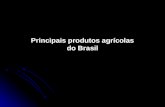 Principais produtos agrícolas do Brasil. De acordo com a ONU o Brasil será o maior produtor de alimentos e energia renovável do mundo em 2018. De acordo.