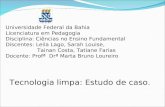 Universidade Federal da Bahia Licenciatura em Pedagogia Disciplina: Ciências no Ensino Fundamental Discentes: Leila Lago, Sarah Louise, Tainan Costa, Tatiane.
