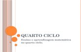 Q UARTO C ICLO Ensino e aprendizagem matemática no quarto ciclo.
