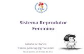 Sistema Reprodutor Feminino Juliana G Franco franco.julianag@gmail.com Rio de janeiro, 03 de maio de 2011.