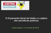 Pouso Alegre, 17 de maio de 2013 O Orçamento Geral da União e o salário dos servidores públicos.