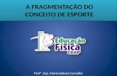 Profª. Esp. Maria Helena Carvalho A FRAGMENTAÇÃO DO CONCEITO DE ESPORTE.