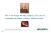Dia 24 de março de 1882, Robert Koch anuncia descoberta do bacilo causador da tuberculose. Estágio Pediatria Comunitária 2009.