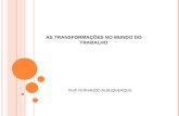 AS TRANSFORMAÇÕES NO MUNDO DO TRABALHO Profº FERNANDO ALBUQUERQUE.