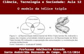 Ciência, Tecnologia e Sociedade: Aula 12 O modelo da hélice tripla Professor Adalberto Azevedo Santo André/São Bernardo do Campo, 25/11/2014.