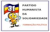 PARTIDO HUMANISTA DA SOLIDARIEDADE FORMAÇÃO POLÍTICA.
