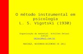 O método instrumental em psicologia L. S. Vigotski (1930) Organização do material: Achilles Delari Junior delari@uol.com.br MARINGÁ, NOVEMBRO/DEZEMBRO.