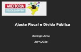 Rodrigo Avila 30/7/2015 Ajuste Fiscal e Dívida Pública.