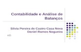 Contabilidade e Análise de Balanços Silvia Pereira de Castro Casa Nova Daniel Ramos Nogueira #01.