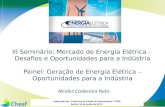 Alcides Codeceira Neto Federação das Indústrias do Estado de Pernambuco - FIEPE Recife, 16 de junho de 2015 III Seminário: Mercado de Energia Elétrica.