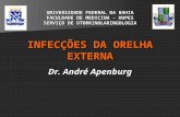 Dr. André Apenburg UNIVERSIDADE FEDERAL DA BAHIA FACULDADE DE MEDICINA - HUPES SERVIÇO DE OTORRINOLARINGOLOGIA INFECÇÕES DA ORELHA EXTERNA.