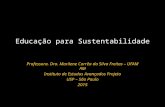 Educação para Sustentabilidade Professora. Dra. Marilene Corrêa da Silva Freitas – UFAM AM Instituto de Estudos Avançados Projeto USP – São Paulo 2015.