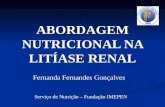 ABORDAGEM NUTRICIONAL NA LITÍASE RENAL Fernanda Fernandes Gonçalves Serviço de Nutrição – Fundação IMEPEN.