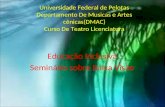 Universidade Federal de Pelotas Departamento De Musicas e Artes cênicas(DMAC) Curso De Teatro Licenciatura Educação Inclusiva Seminário sobre Baixa Visão.