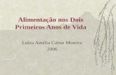 Alimentação nos Dois Primeiros Anos de Vida Luíza Amélia Cabus Moreira 2006.