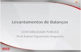 Levantamentos de Balanços CONTABILIDADE PUBLICA Prof.Rafael Figueiredo Nogueira.