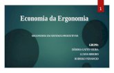 Economia da Ergonomia ERGONOMIA EM SISTEMAS PRODUTIVOS GRUPO: DÉBORA GATTO VIEIRA LUANA RIBEIRO RODRIGO VENANCIO 1.