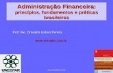 Administração Financeira: princípios, fundamentos e práticas brasileiras Prof. Me. Onivaldo Izidoro Pereira  19/8/20151.