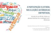 A participação eleitoral nas Eleições Autárquicas em Portugal Daniela Monteiro 1 & Patrício Costa 1,2,3 1. FPCE-UP 2. ICVS, Escola de Ciências da Saúde.