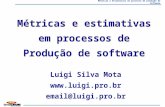 Métricas e Estimativas em processo de produção de Software Métricas e estimativas em processos de Produção de software Métricas e estimativas em processos.