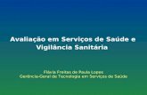 Flávia Freitas de Paula Lopes Gerência-Geral de Tecnologia em Serviços de Saúde Avaliação em Serviços de Saúde e Vigilância Sanitária.