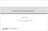 Apresentação: Drª. Marly Mizue Kaibara de Almeida FEG - UNESP REVISÃO DE LITERATURA.