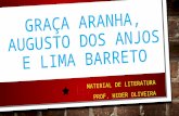 GRAÇA ARANHA, AUGUSTO DOS ANJOS E LIMA BARRETO MATERIAL DE LITERATURA PROF. HIDER OLIVEIRA.