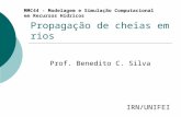 Propagação de cheias em rios Prof. Benedito C. Silva IRN/UNIFEI MMC44 - Modelagem e Simulação Computacional em Recursos Hídricos.